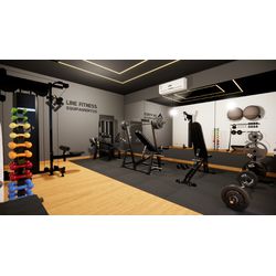 Academia de Condominio/Studio 20 a 25mt² - Equipamentos Line Fitness