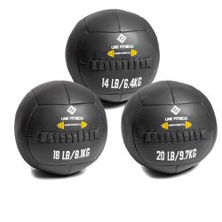 Kit Wall Ball 6 Kg - 8 Kg - 10 Kg em Couro - Equipamentos Line Fitness