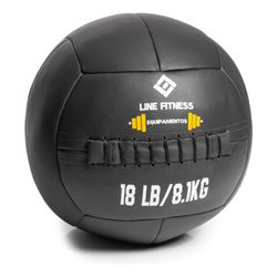 Wall Ball Em Couro ecológico 18lb/8,1kg - Equipamentos Line Fitness