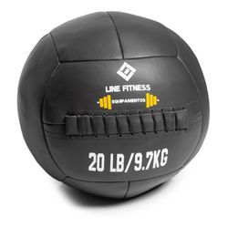Wall Ball Em Couro ecológico 20lb/9,7kg - Equipamentos Line Fitness