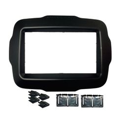 MOLDURA 4138 2DIN JEEP RENEGADE 15/19 PRETA - 2427 - Escutsom