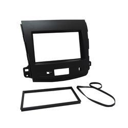 MOLDURA 3181 2DIN MITSUBISHI OUTLANDER 08/11 PRETA... - Escutsom