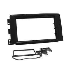 MOLDURA 3183 2DIN MERCEDEZ-BENZ SMART 10 PRETA - 2... - Escutsom