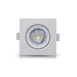 Spot Led Embutir Quadrado 5W Branco Quente 3000K 1... - Espaço Ilumine