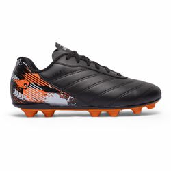 Chuteira Cyclone Campo Adulto - Preto/laranja - IBAL Esportivos