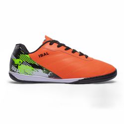 Chuteira Cyclone Futsal Adulto - Laranja/Preto - IBAL Esportivos