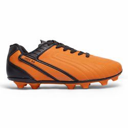 Chuteira Just Go Campo Adulto - Laranja/Preto - IBAL Esportivos