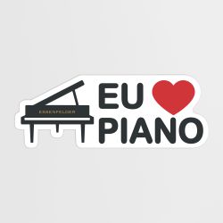 Adesivo Eu Amo Piano Essenfelder - Essenfelder Educacional