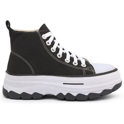 Tênis Cano Alto Lona Star Preto - Estalo Shoes