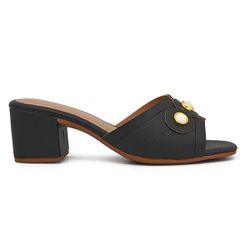Tamanco Pérola Star Preto - Estalo Shoes