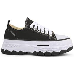 Tênis Cano Baixo Lona Star Preto - Estalo Shoes
