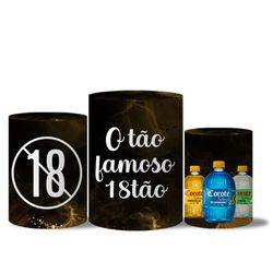 Trio Capas Cilindro Tema O famoso 18tão Dourado - 18tão 1 - ESTAMPARIA NET 