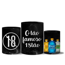 Trio Capas Cilindro Tema O famoso 18tão Branco - 18tão 3 - ESTAMPARIA NET 