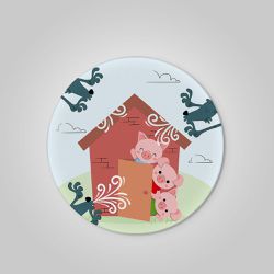 Painel Temático 3 Porquinhos Veste Fácil C/ Elástico - 9501 - ESTAMPARIA NET 