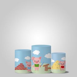 Trio Capas Cilindro Tema 3 Porquinhos Veste Fácil - 9501 - ESTAMPARIA NET 