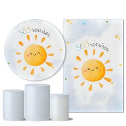 Trio Capas + Painéis Casado Tema 365 Sorrisos 3 - 1499 - ESTAMPARIA NET 
