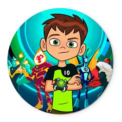 Painel Redondo Abre Fácil Tema Ben 10 - 7382 - ESTAMPARIA NET 