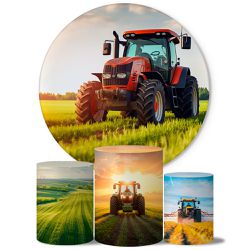 Trio Capas Cilindros + Painel Tema Agro Veste Fácil - Agro - ESTAMPARIA NET 