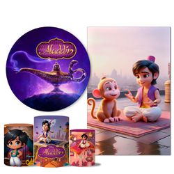 Trio Capas + Painéis Casado Tema Aladdin Cute - 1382 - ESTAMPARIA NET 