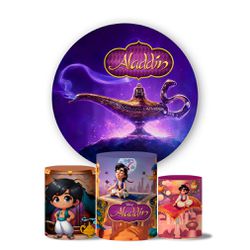 Kit Painel Cilindro Tema Aladdin Cute - 1382 - ESTAMPARIA NET 