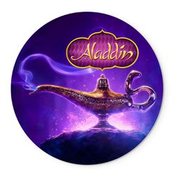 Painel Redondo Tema Aladdin Cute - 1382 - ESTAMPARIA NET 