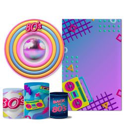 Trio Capas + Painéis Casado Tema Anos 80 - 1818 - ESTAMPARIA NET 