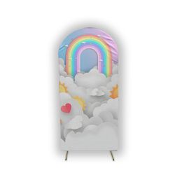 Capa Painel Romano Tema Arco Iris Infantil - 1850 - ESTAMPARIA NET 