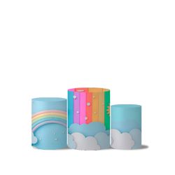 Trio Capas Cilindro Tema Arco Iris Infantil - 1850 - ESTAMPARIA NET 
