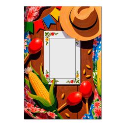 Painel Vazado Retangular Tema Arraia Pintura - 1812 - ESTAMPARIA NET 
