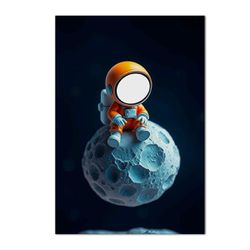 Painel Vazado Retangular Tema Astronauta 2 - 1782 - ESTAMPARIA NET 