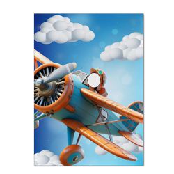 Painel Vazado Retangular Tema Avião 1 - 1750 - ESTAMPARIA NET 