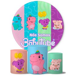 Trio Capas Cilindros + Painel Tema Baby Tube Veste Fácil - 9523 - ESTAMPARIA NET 