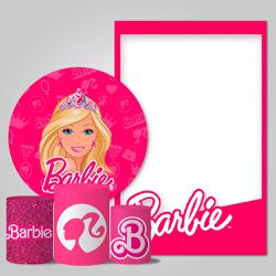 Trio Capas + Painéis Casado Tema Barbie Novo Veste Fácil - 9502 - ESTAMPARIA NET 