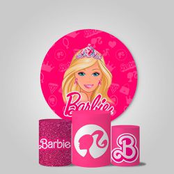 Trio Capas Cilindros + Painel Tema Barbie Novo Veste Fácil - 9502 - ESTAMPARIA NET 