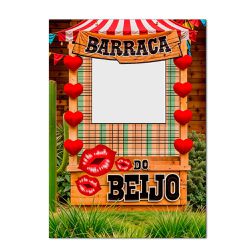 Painel Retangular Vazado Tema Barraca do Beijo 1 - 1669 - ESTAMPARIA NET 