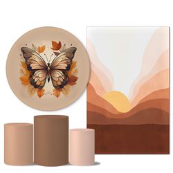 Trio Capas + Painéis Casado Tema Borboletas 11 - 1536 - ESTAMPARIA NET 