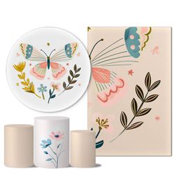 Trio Capas + Painéis Casado Tema Borboletas 6 - 1530 - ESTAMPARIA NET 