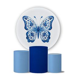 Kit Painel Cilindro Tema Borboletas 7 - 1531 - ESTAMPARIA NET 