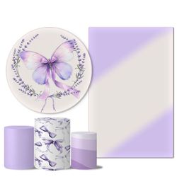 Trio Capas + Painéis Casado Tema Borboletas Lilas - 1647 - ESTAMPARIA NET 
