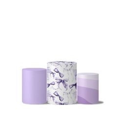 Trio Capas Cilindro Tema Borboletas Lilas - 1647 - ESTAMPARIA NET 