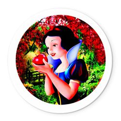 Painel Redondo Tema Branca De Neve 4 - 1652 - ESTAMPARIA NET 