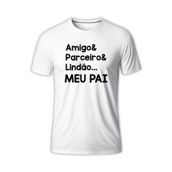 Camiseta Premium Branca Amigos e Parceiros - 00032275E - ESTAMPARIA NET 