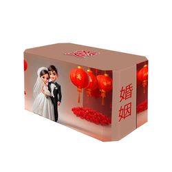 Capa de Mesa Tema Casamento Chines - 1336 - ESTAMPARIA NET 