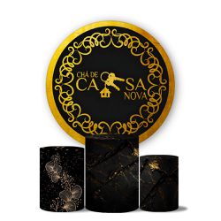 Kit Painel Cilindro Tema Chá 11 - 1691 - ESTAMPARIA NET 
