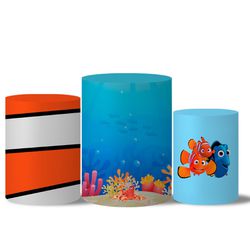 Trio Capas Cilindro Tema Nemo - 0328 - ESTAMPARIA NET 