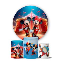 Kit Painel Cilindro Tema Circo Do Mickey - 1380 - ESTAMPARIA NET 