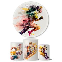 Kit Painel Cilindro Tema Corredor - 1479 - ESTAMPARIA NET 
