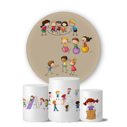 Kit Painel Cilindro Tema Crianças - 1860 - ESTAMPARIA NET 
