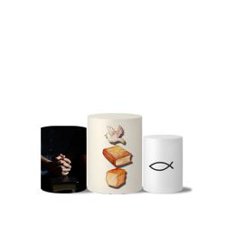 Trio Capas Cilindro Tema Cristianismo - 1861 - ESTAMPARIA NET 