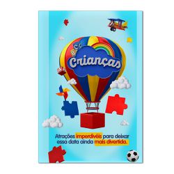 Painel Retangular Tema Dia das Crianças 10 - 1858 - ESTAMPARIA NET 